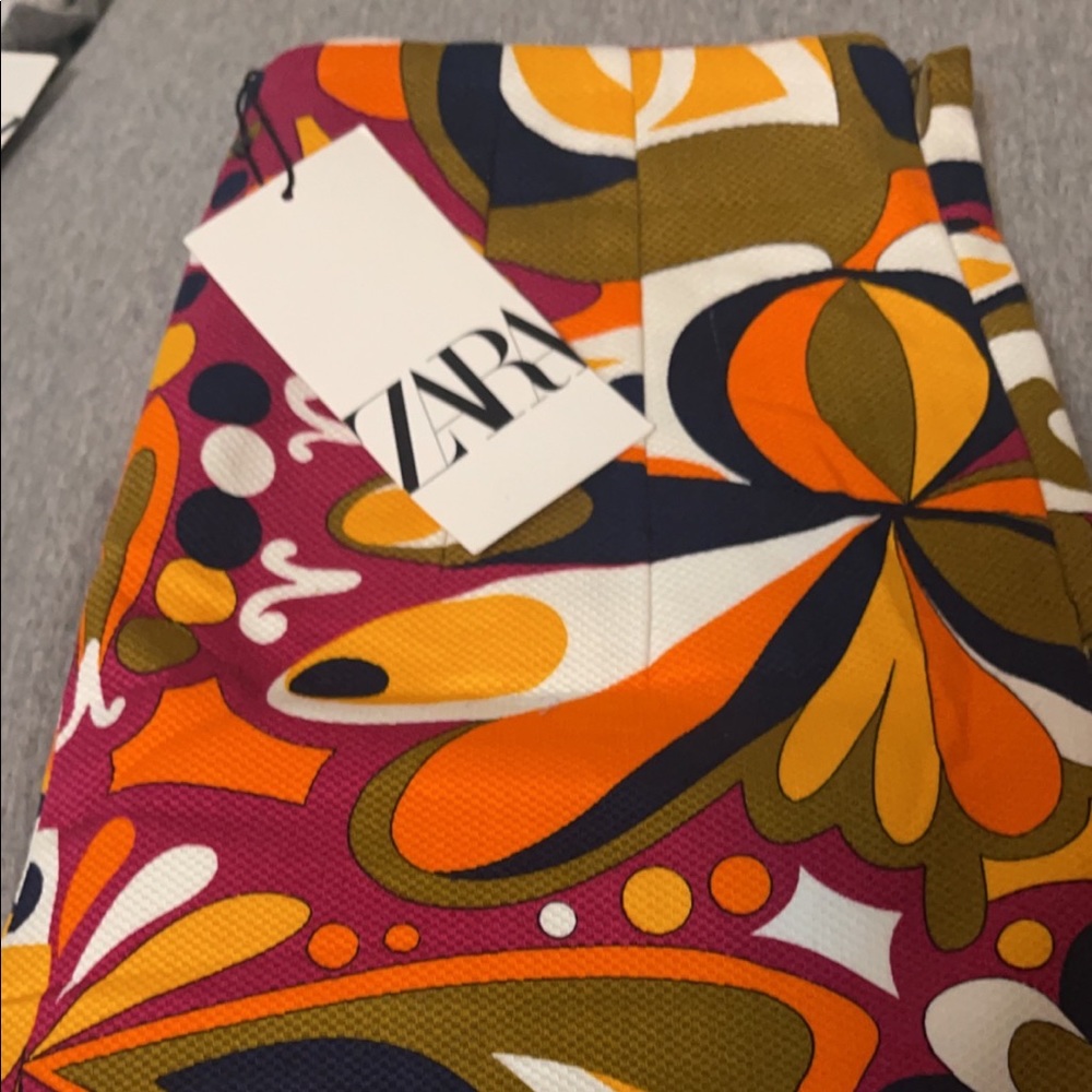 Zara high waisted shorts multi colored